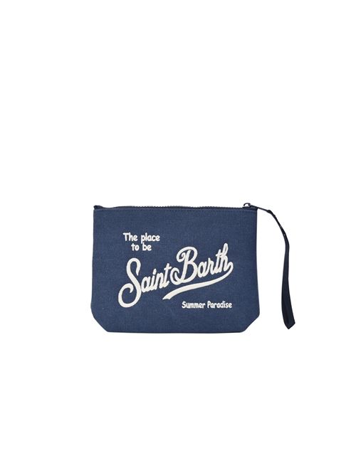 Pochette Aline Canvas in misto cotone Blu Mc2 Saint Barth | ALI004700244L